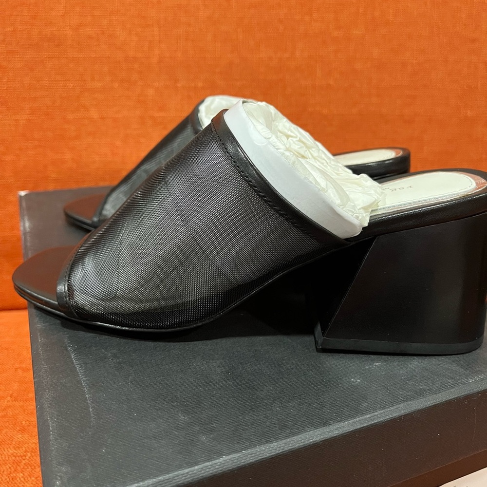 rag & bone Black Sheer Mesh Mules retail $375 - Picture 5 of 13